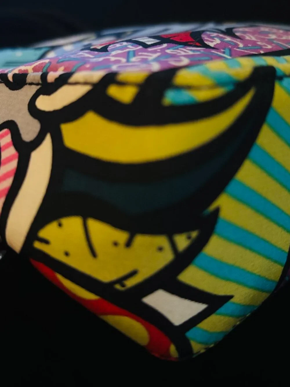 Super RARE! Nicole Miller × Britto Collab Silk Pop Art Handbag (Circa 1999–2001) - Picture 7 of 16